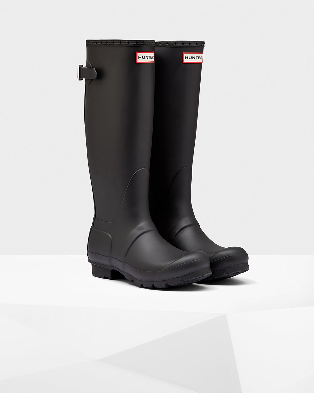 Galochas Altas Hunter Feminina Pretas - Original Back Adjustable - 65VLPDCOU